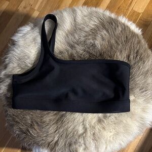ALO Black One-Shoulder Bralette